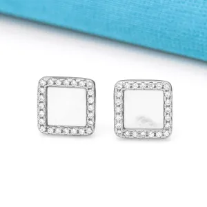 925 Silver Square Stud