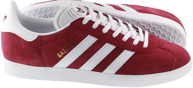 Adidas Originals Mens Gazelle Burgundy White