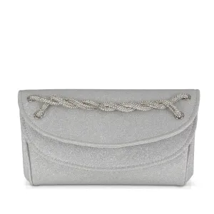 Badgley Mischka Women's Pave Smile Clutch in Silver