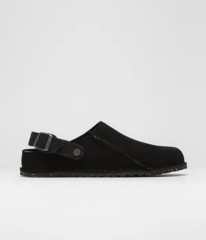 Birkenstock Lutry Premium Black Suede Sandals - Narrow Fit