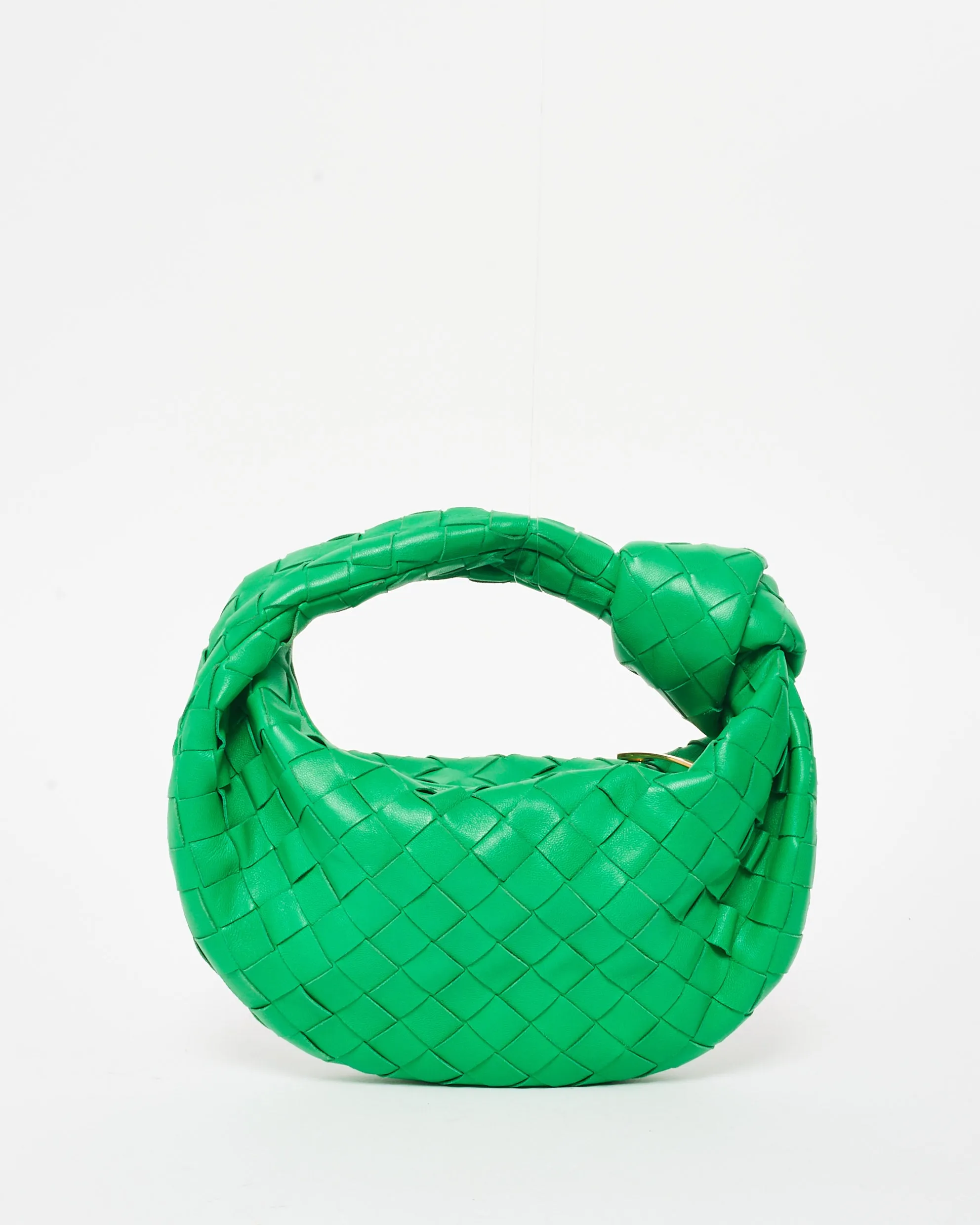 Bottega Veneta Parakeet Green Intrecciato Leather Mini Jodie