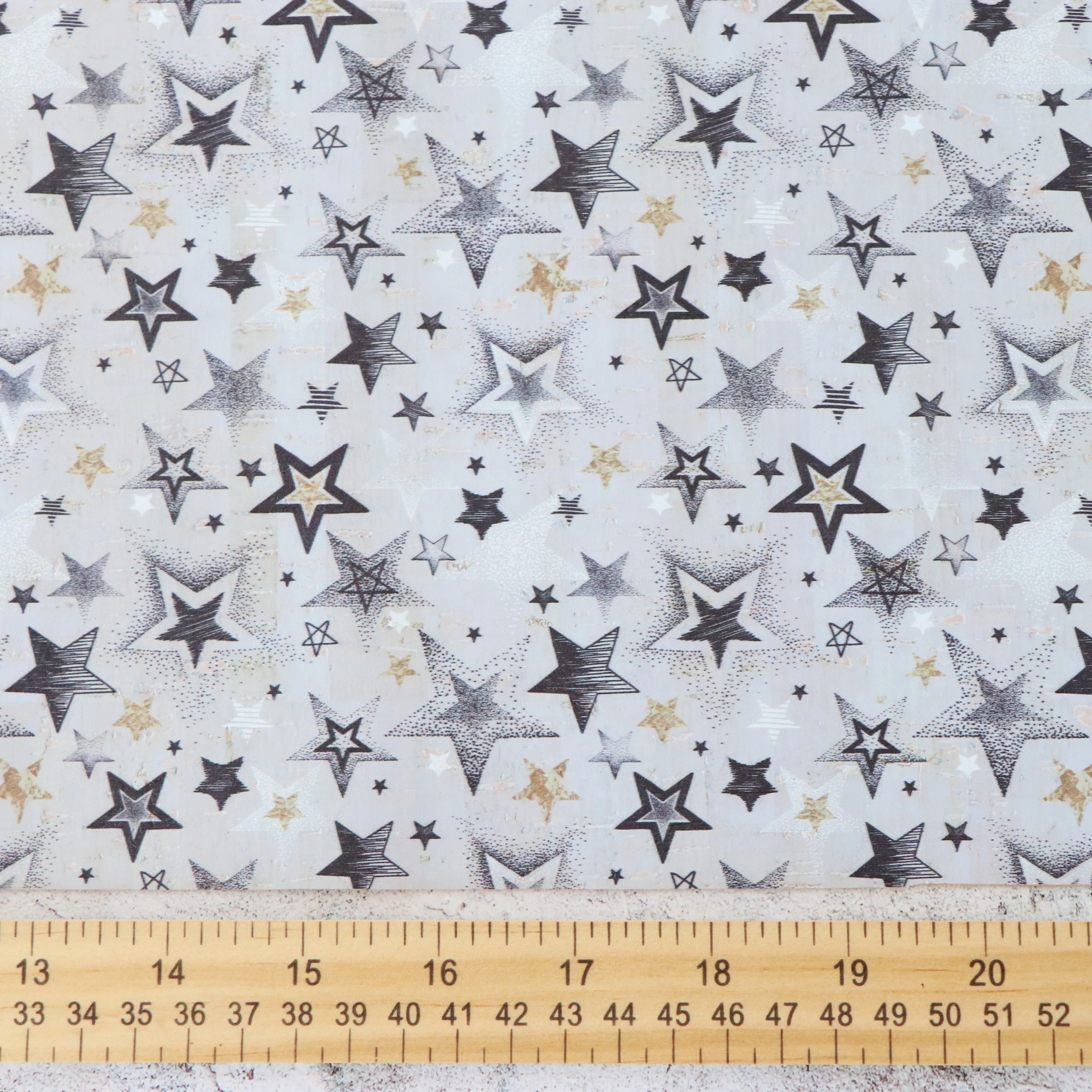 Celebration Stars Cork Fabric