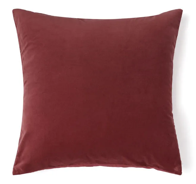 Cotton Velvet Quilt Cover Set Range Rouge