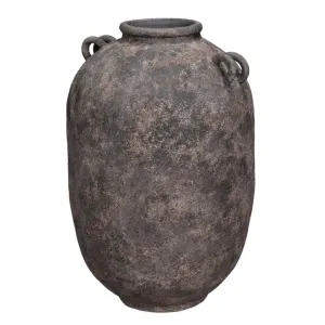 Earthy Mottled Decorative Pottery Vase