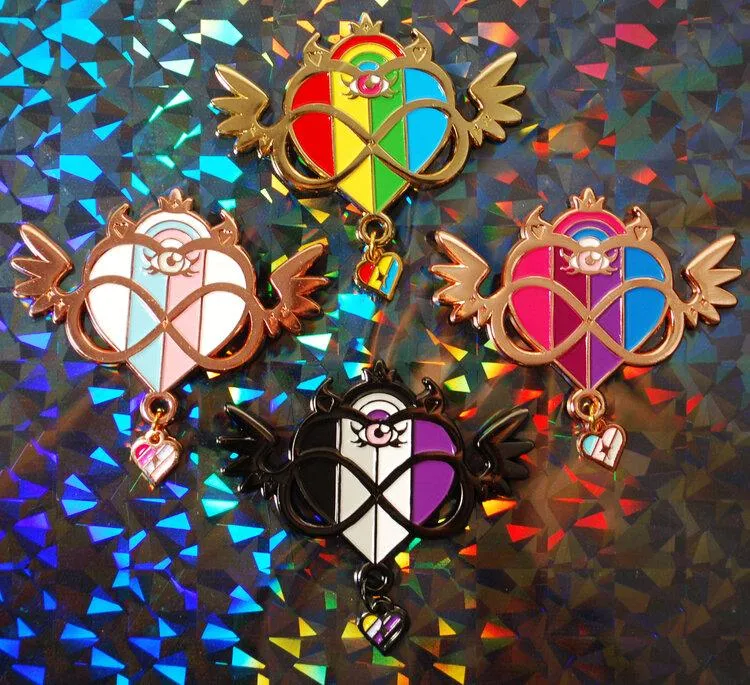 Infinite Pride Flag Pin - Trans Rose Gold