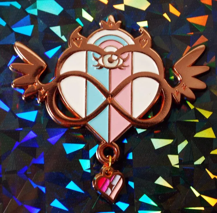 Infinite Pride Flag Pin - Trans Rose Gold