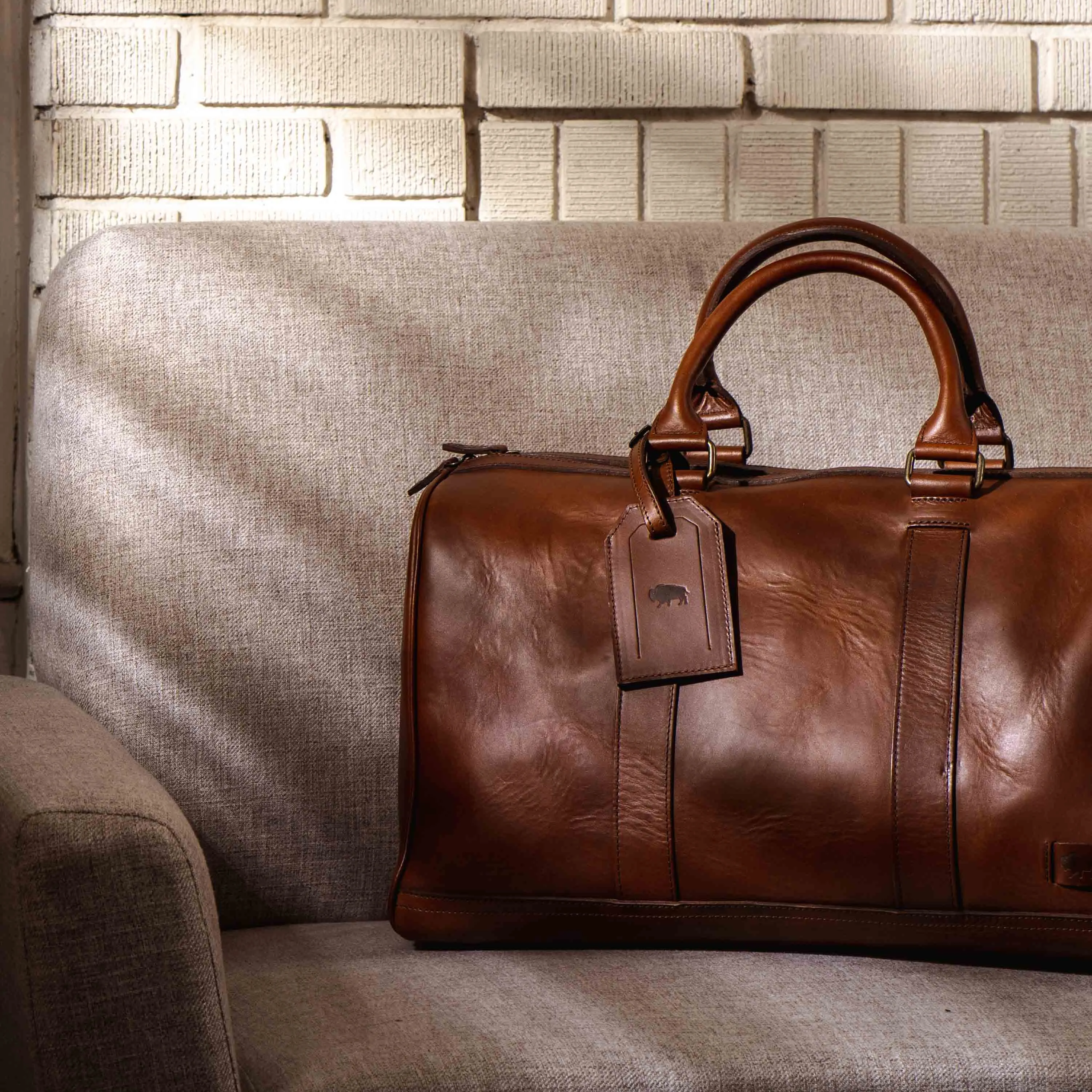 Jefferson Leather Duffle | Elderwood