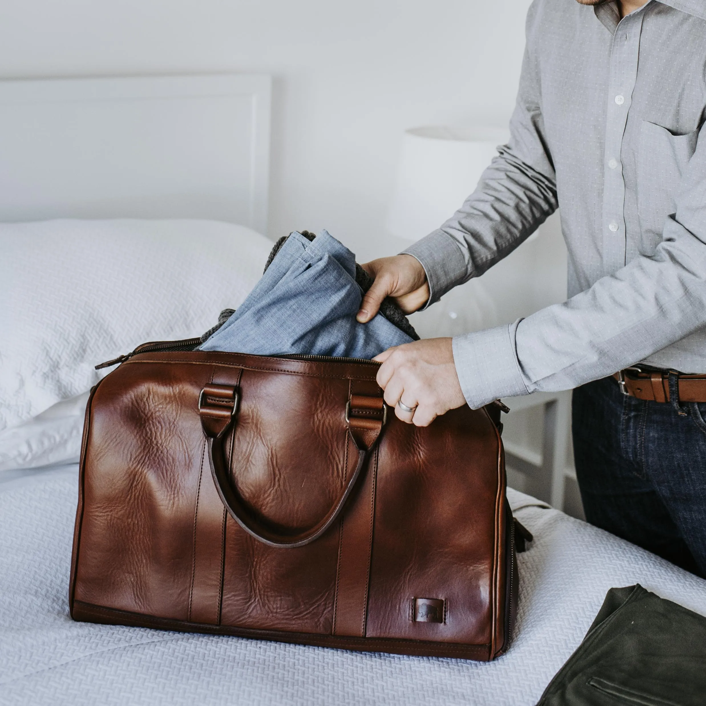 Jefferson Leather Duffle | Elderwood