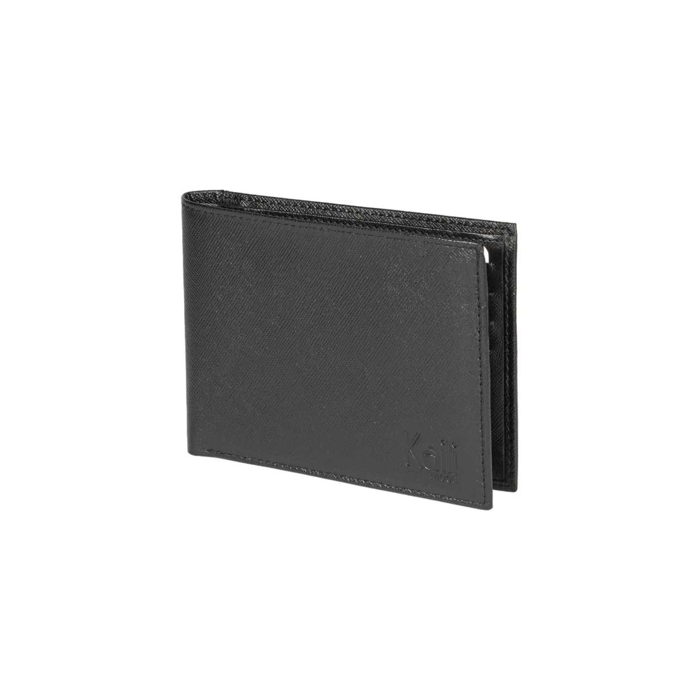 Kaili Mood Saffiano Leather Bifold Wallet Black