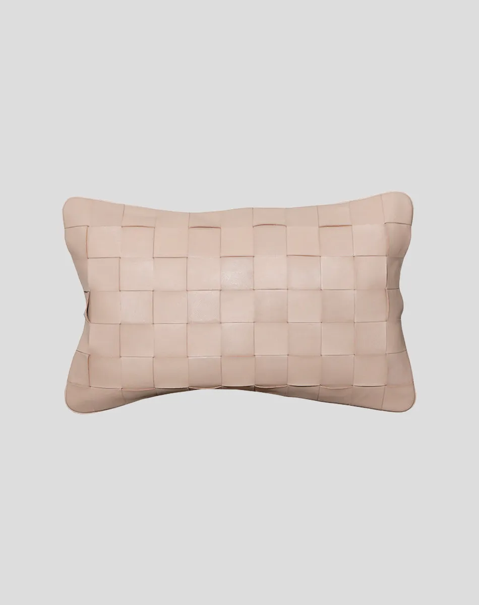 Leather Lumbar Pillow | Beige