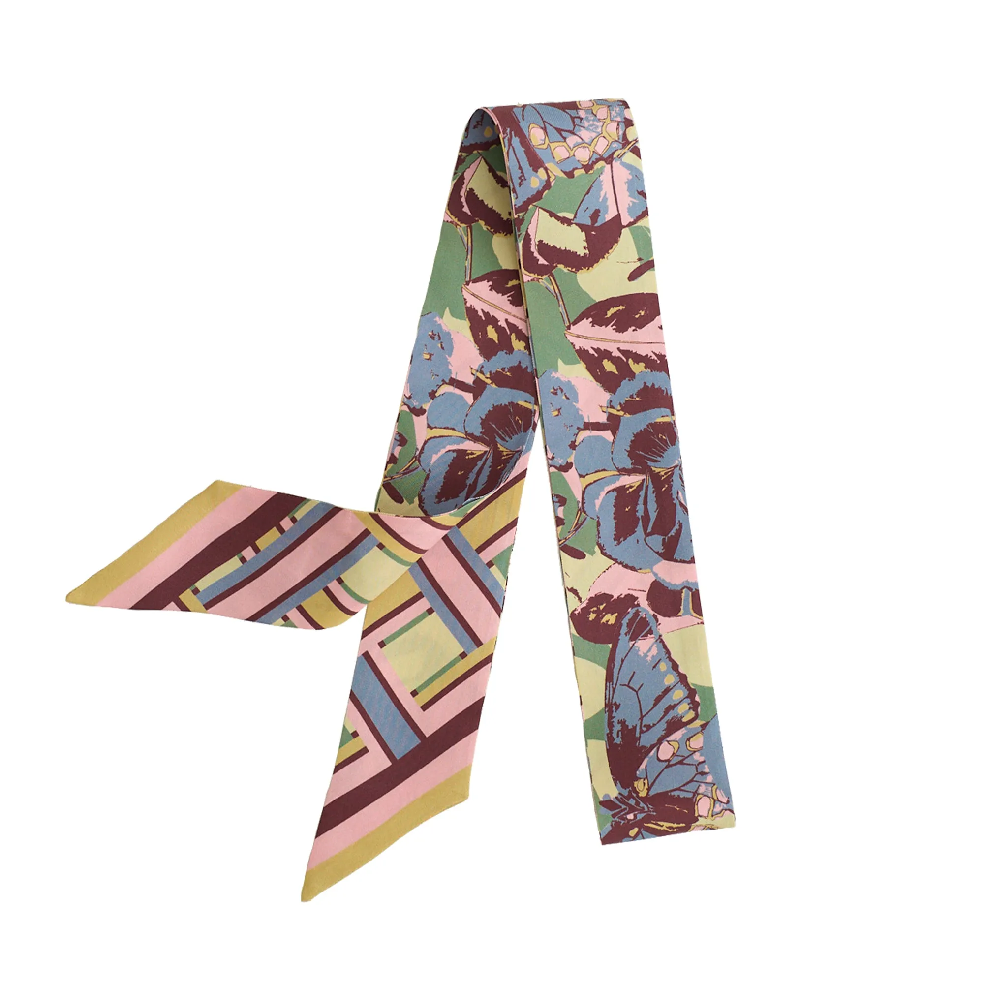 Lost Pattern x Leatherology Silk Twilly Scarf - Pastel