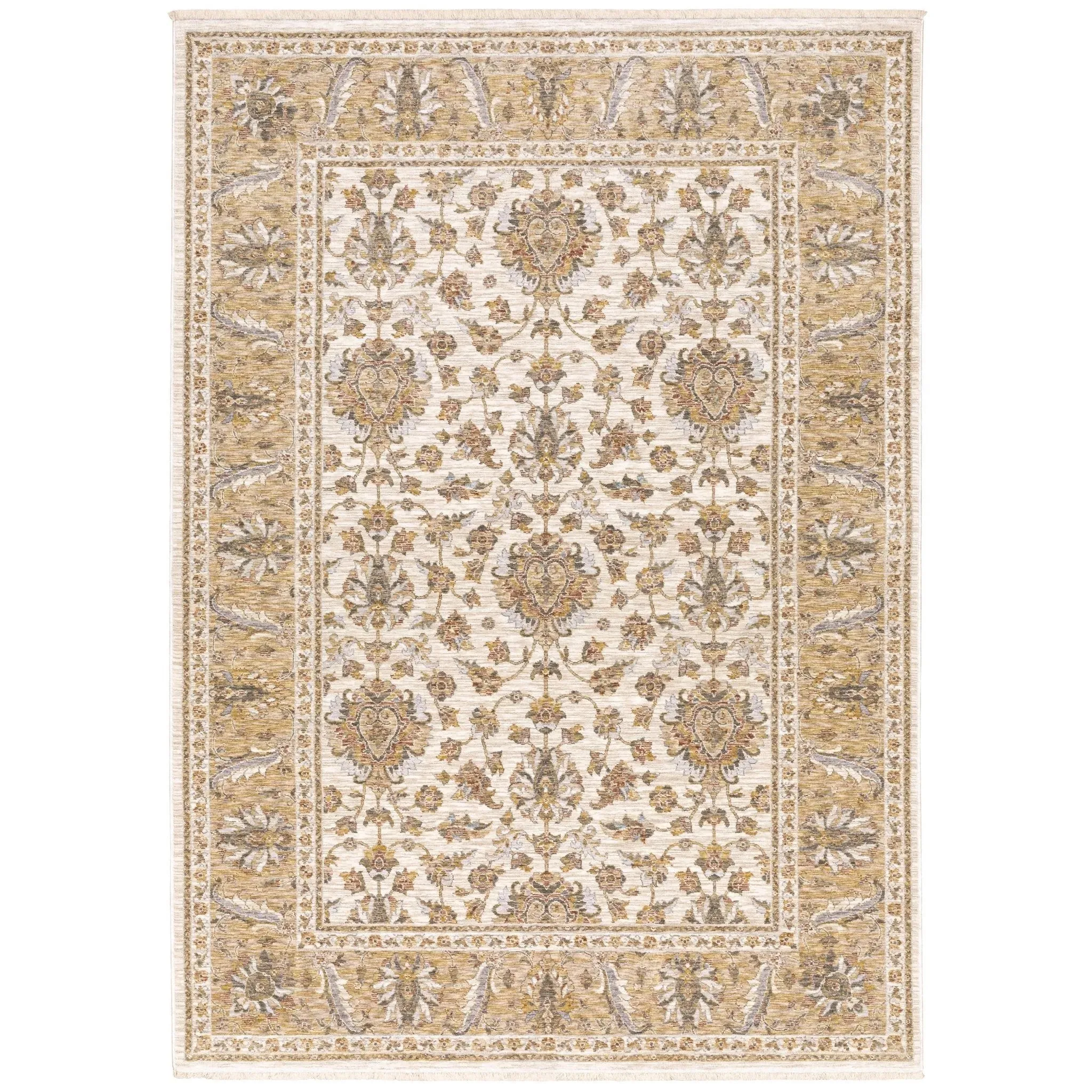 Maharaja 5091W Ivory/Gold Rug