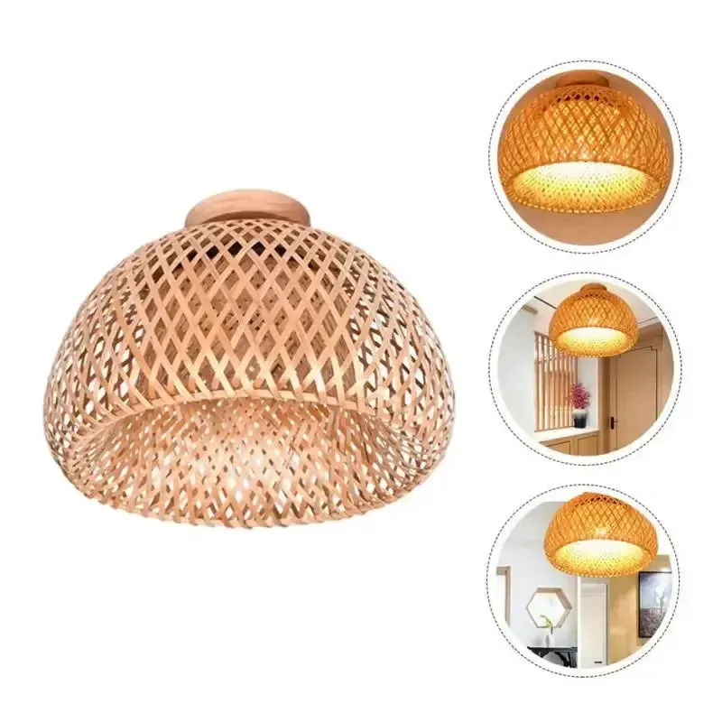 Retro Bamboo Woven Ceiling Lamp