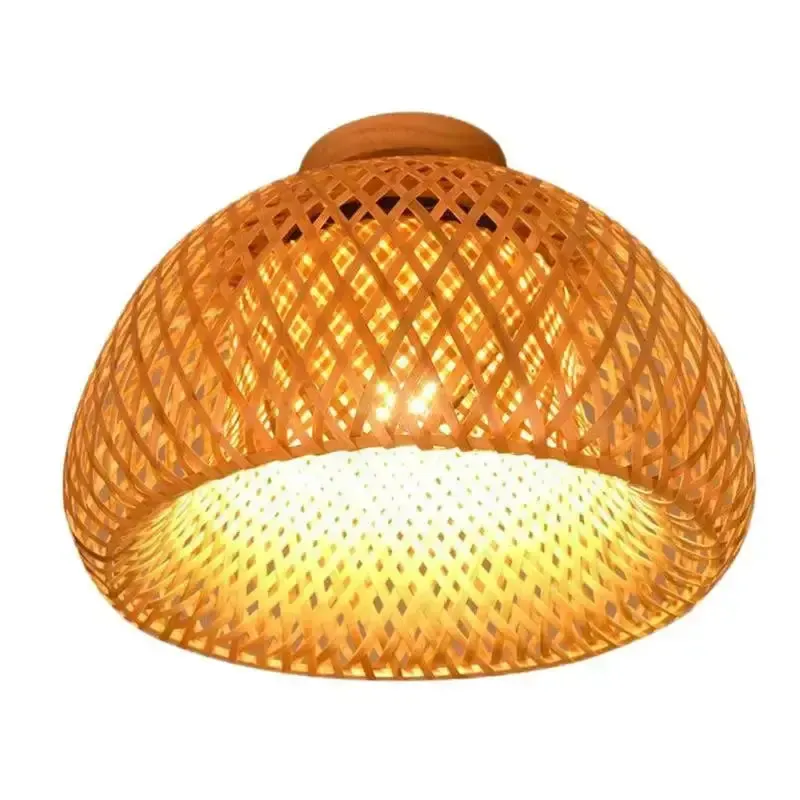 Retro Bamboo Woven Ceiling Lamp