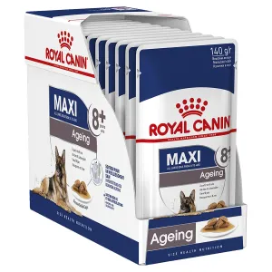 Royal Canin Dog Maxi Ageing 8  Wet Food Pouches 140g x 10