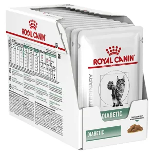 Royal Canin Veterinary Diet Cat Diabetic Wet Food Pouches 85g x 12