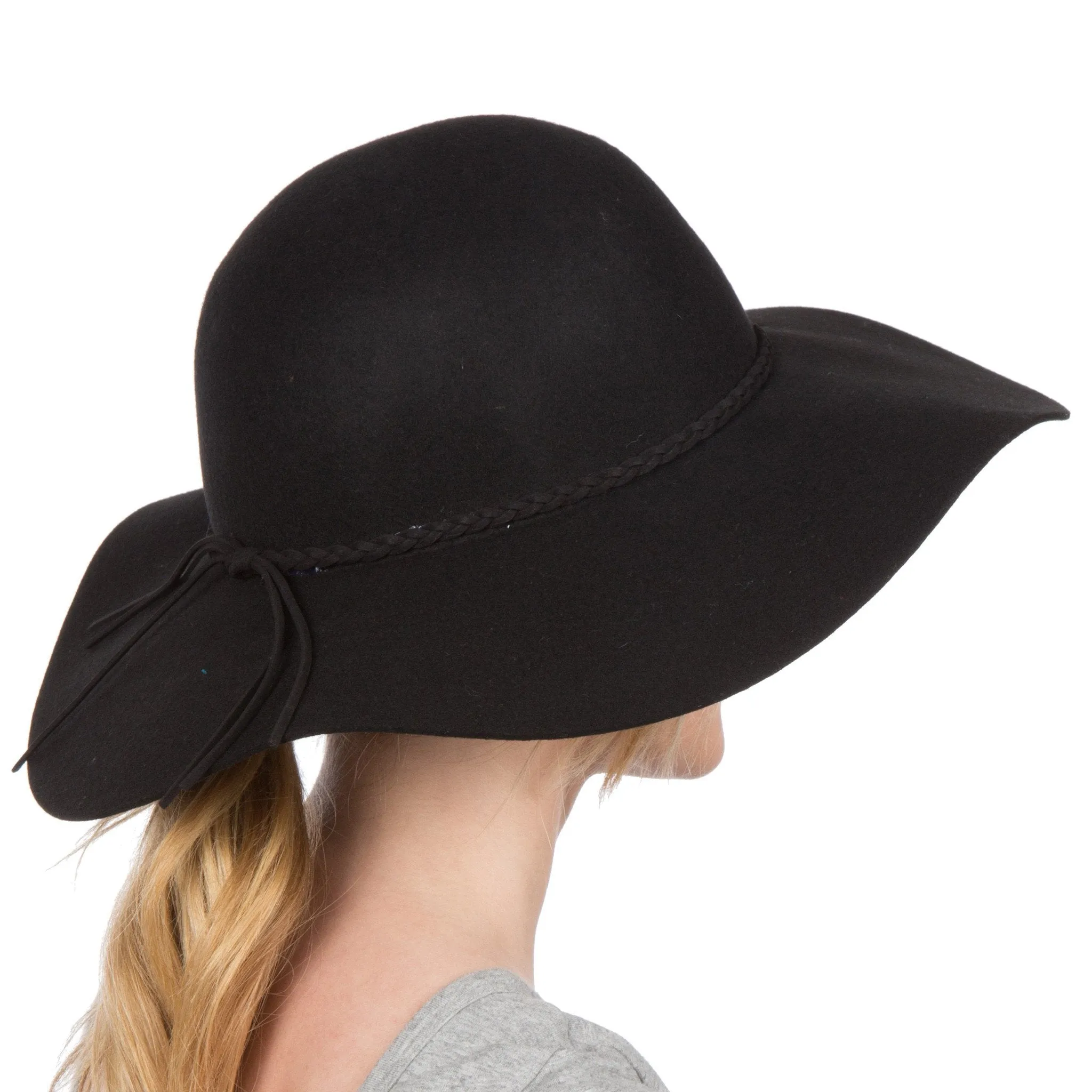 Sakkas Greta Vintage Style Wool Floppy Hat