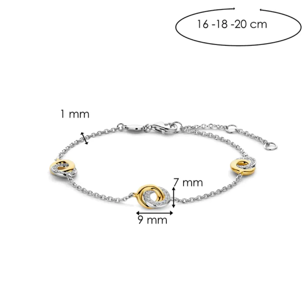 Ti Sento Two-Tone Infinity Symbol Bracelet