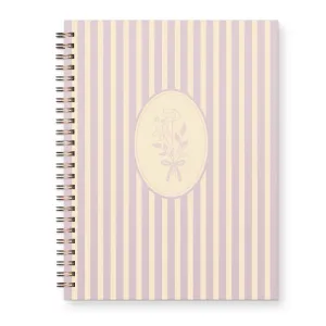 Tied Bouquet Lined Journal: Lilac Stripes