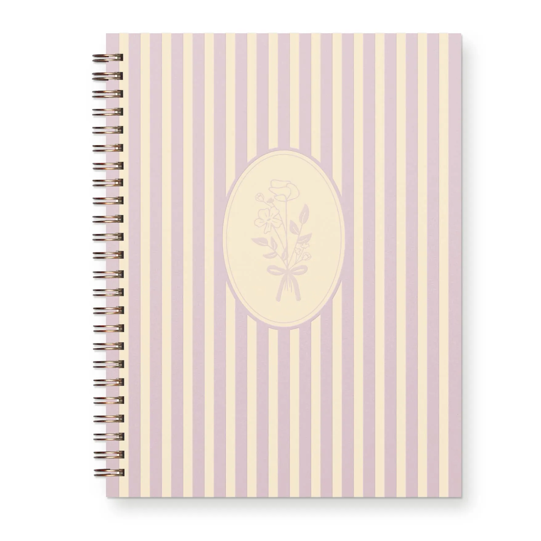 Tied Bouquet Lined Journal: Lilac Stripes