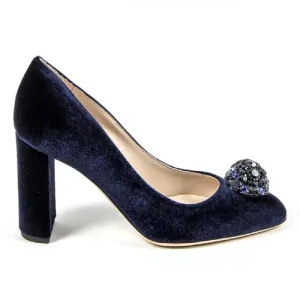 V 1969 Italia Womens Pump 3102045 VELLUTO BLU ROYAL